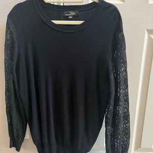 Black long sleeve with lace sleeves